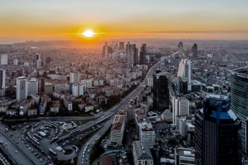 Istanbul Towers sunset