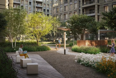 Landscape sitting area